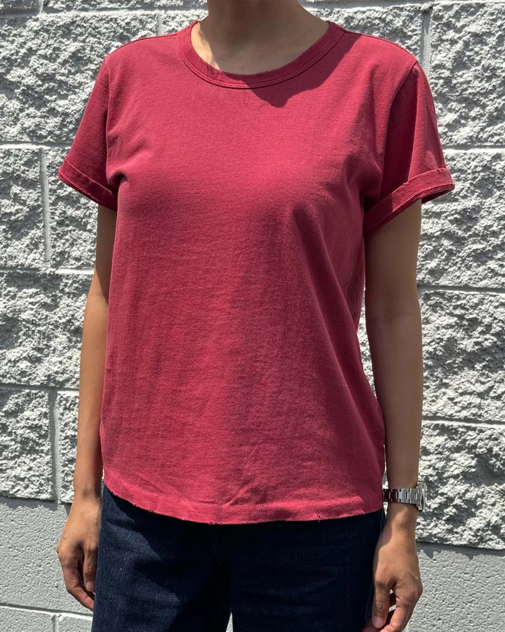 Organic Cotton Vintage Boy Tee - Crayon Red