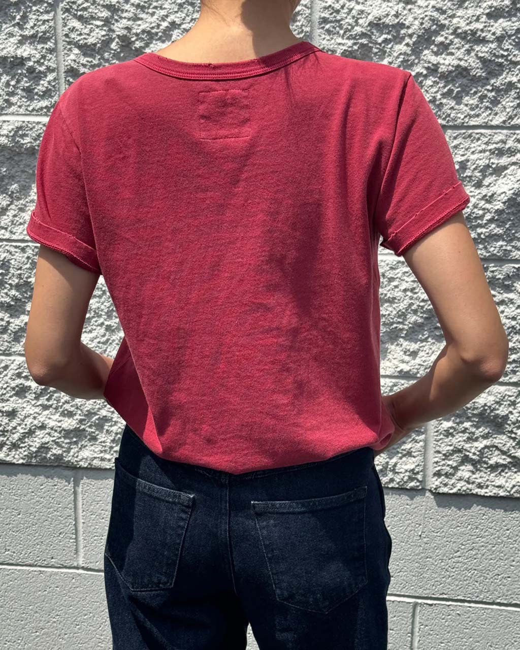 Organic Cotton Vintage Boy Tee - Crayon Red