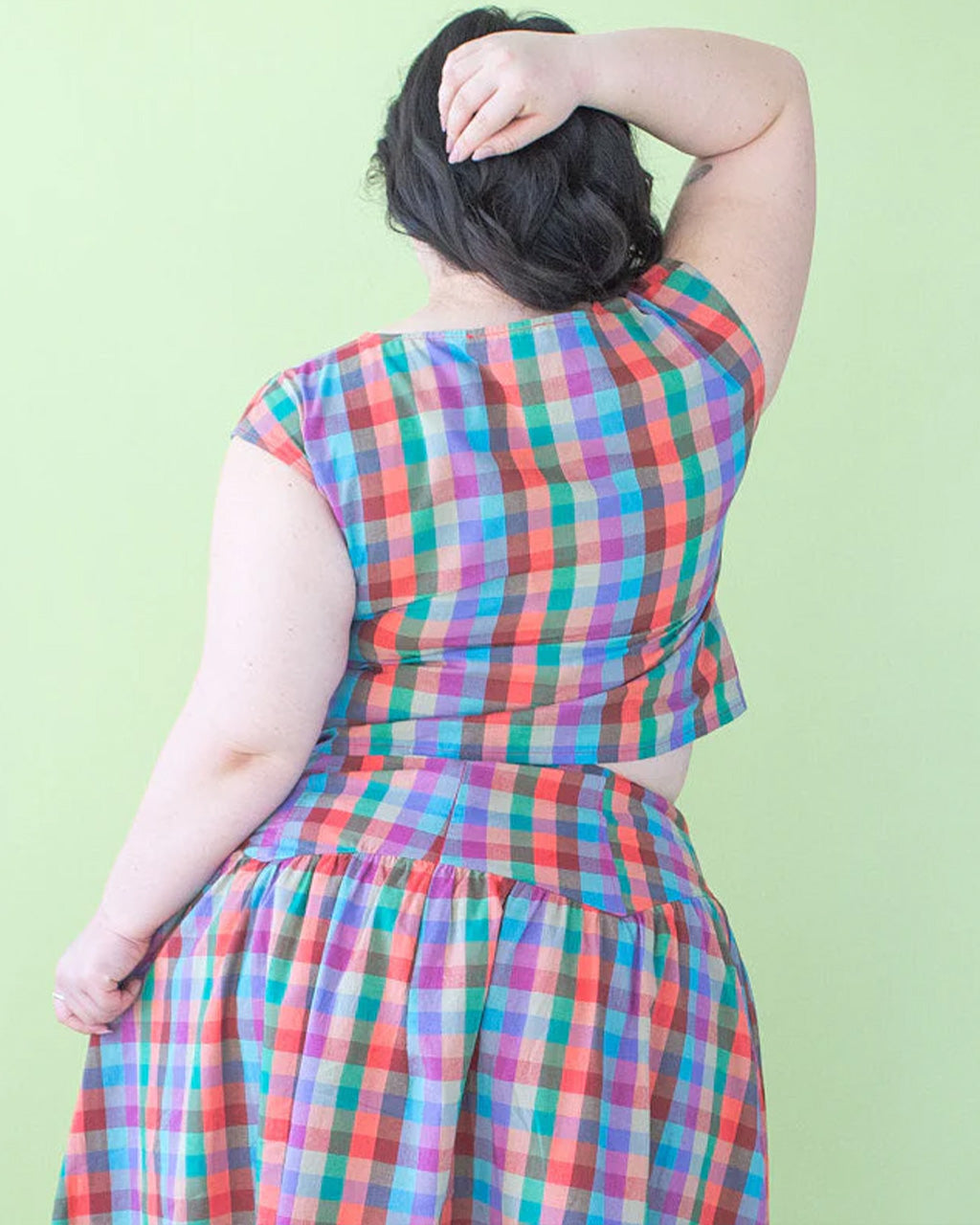Madeline Top - Colorburst Plaid