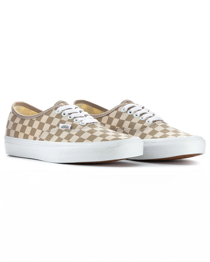Authentic Checkerboard Sneaker - Aluminum + Oatmeal