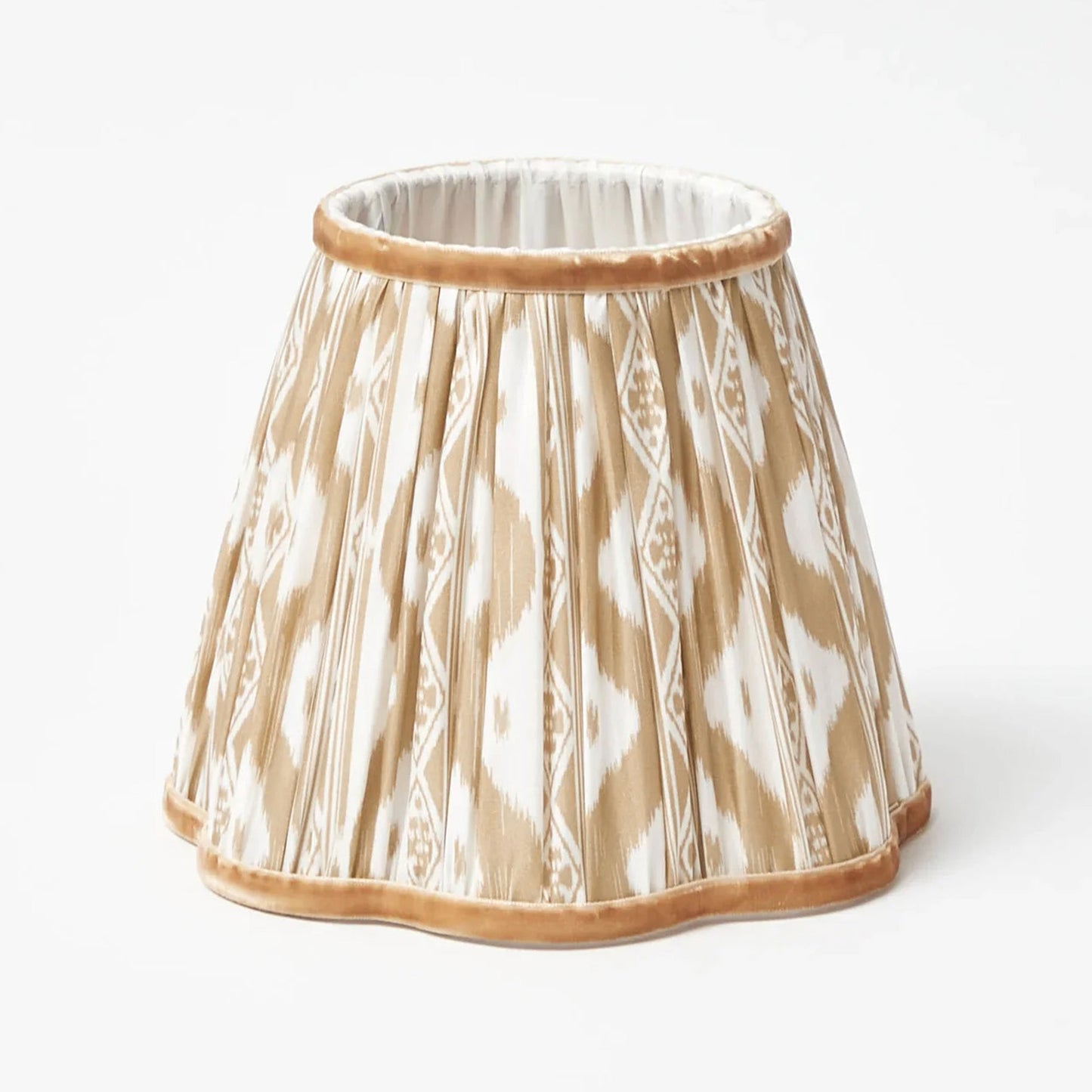 Corn Sheaf Rechargeable Lamp with Putty Ikat Shade (18cm)