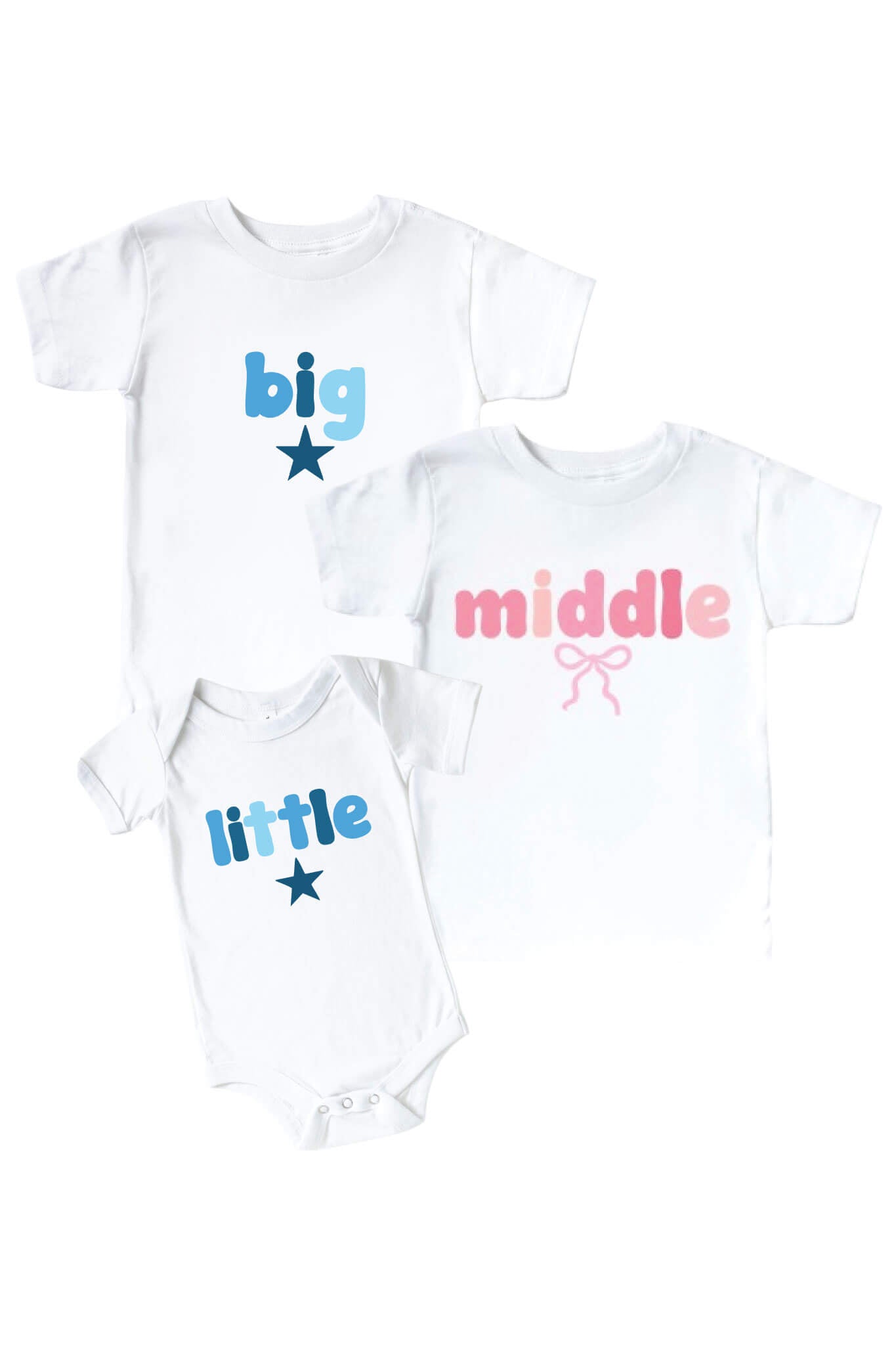 Birth Order Graphic Tee & Bodysuit | White