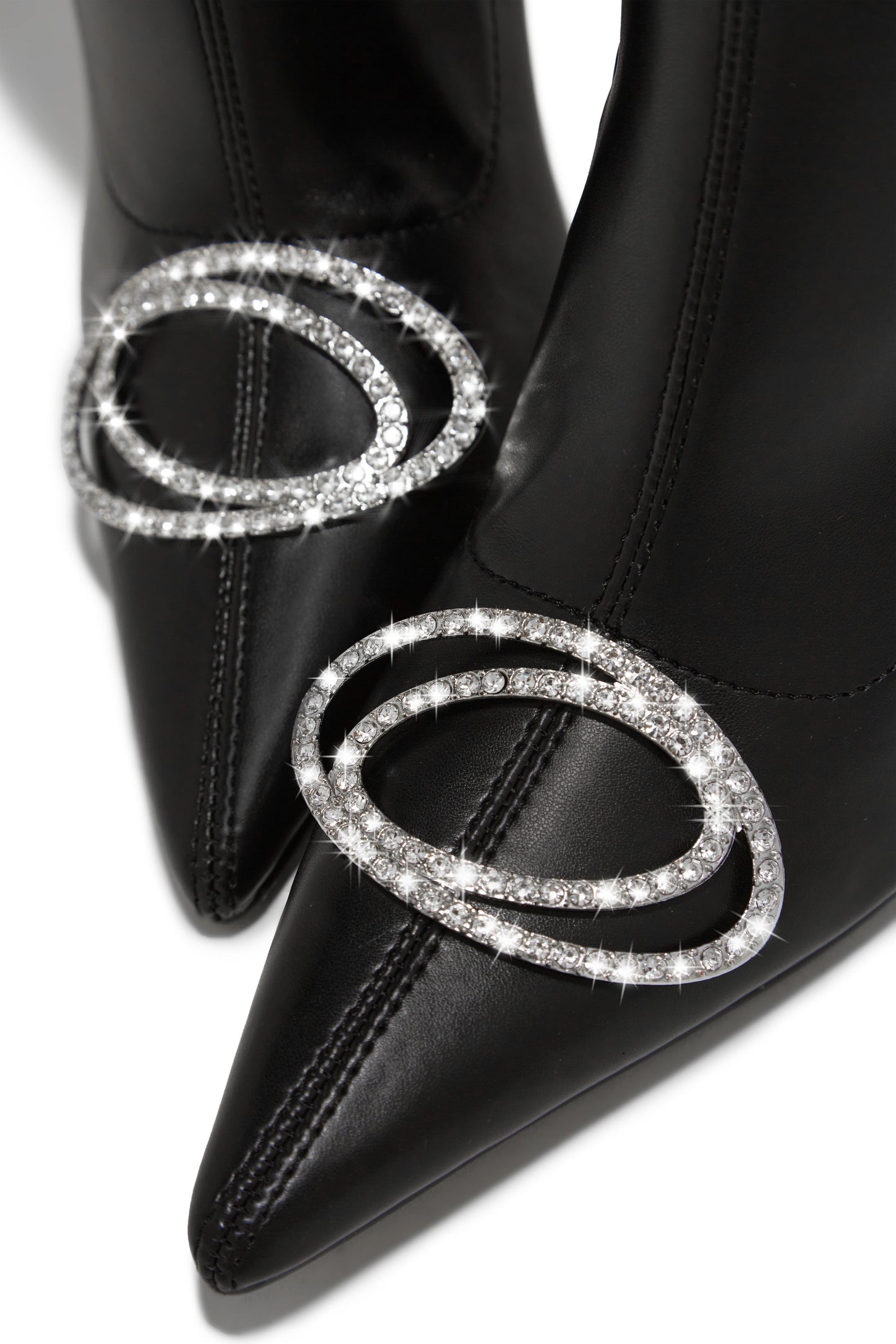 Alisa Embellished Ankle Boots - Black