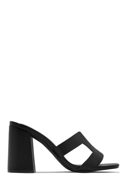 Bianka Block Mid Heels - Natural