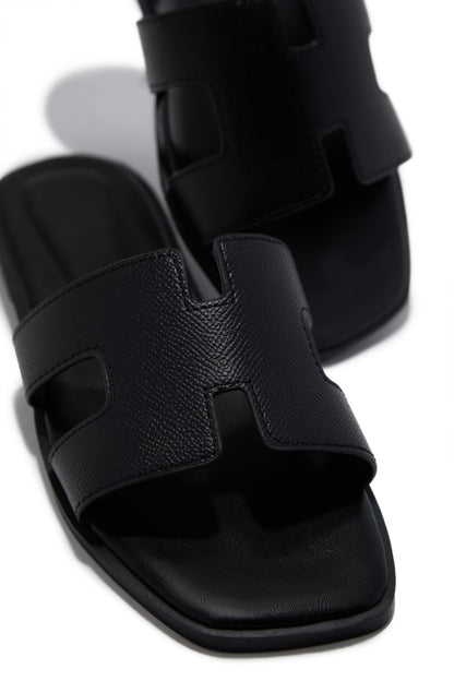 Elara Slip On Sandals - Black
