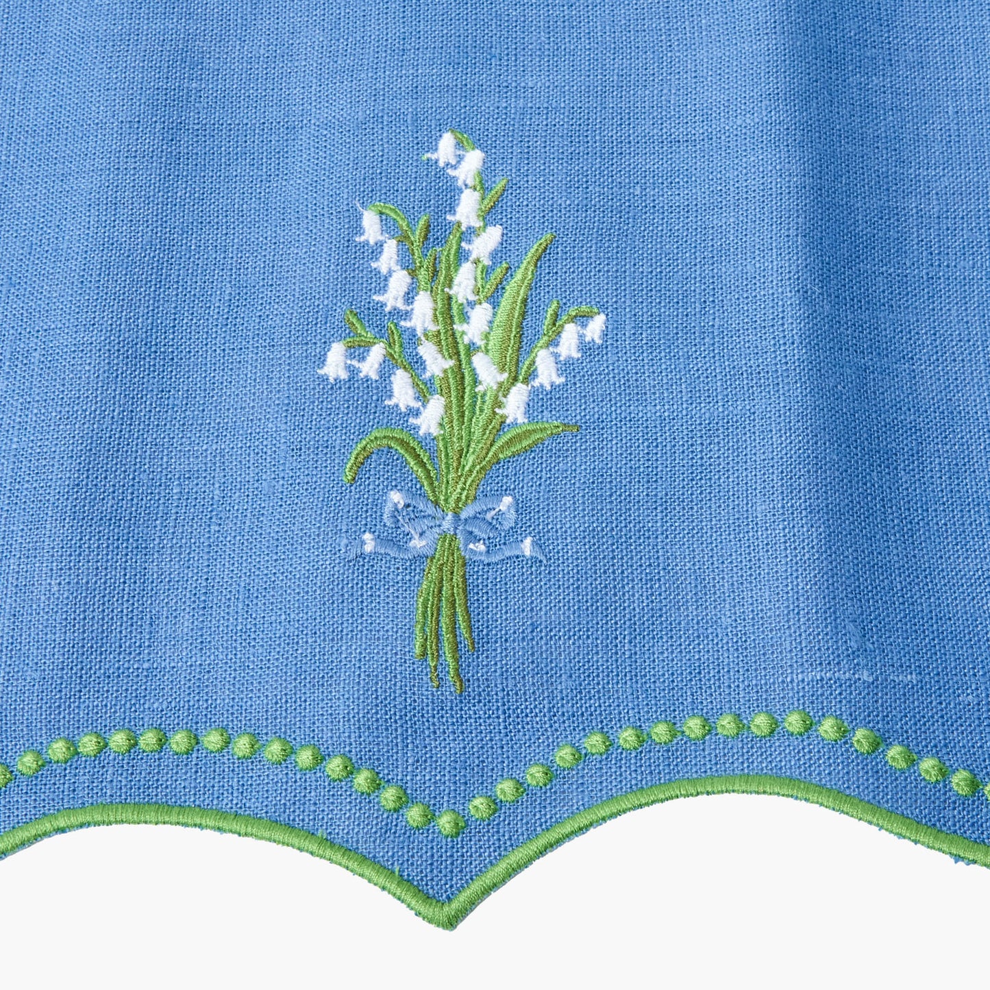 Blue Lily of the Valley Linen Napkins (Set of 4)
