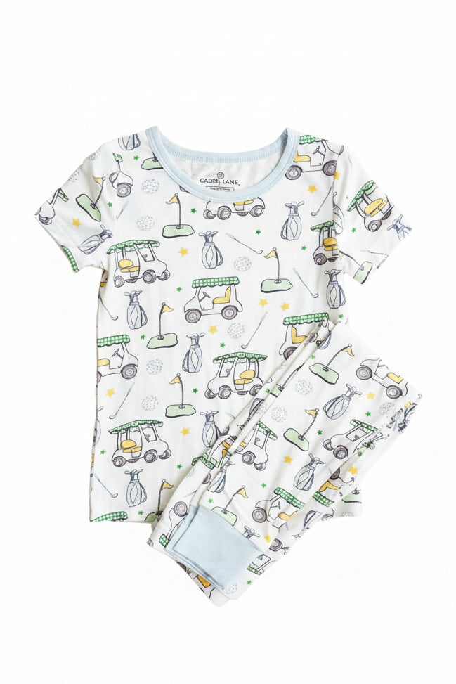 Country Club Cuties Two Piece Pajama Set | Blue
