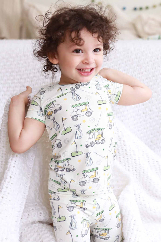 Country Club Cuties Two Piece Pajama Set | Blue
