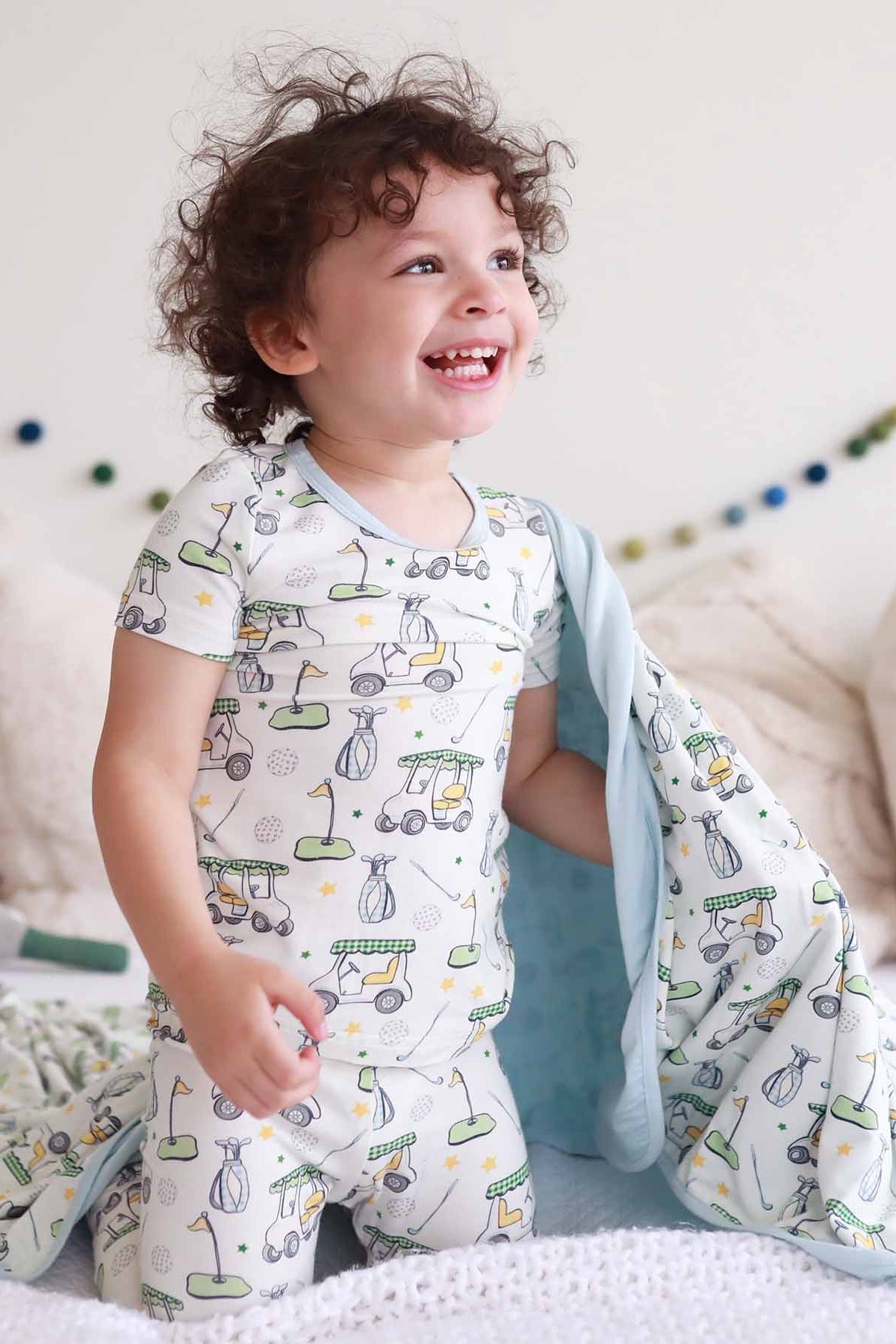 Country Club Cuties Two Piece Pajama Set | Blue