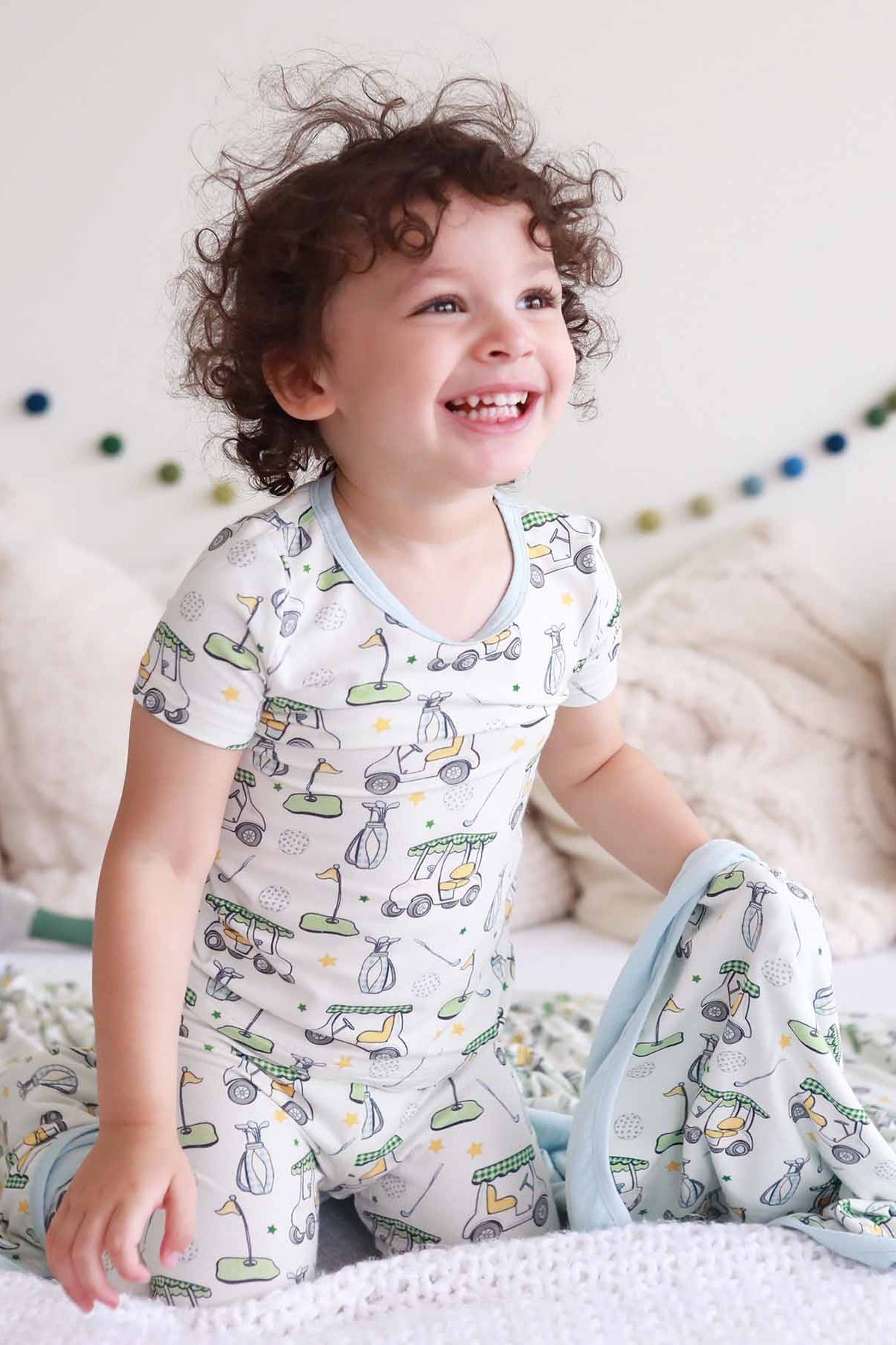 Country Club Cuties Two Piece Pajama Set | Blue