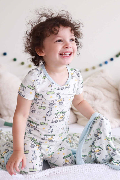 Country Club Cuties Two Piece Pajama Set | Blue