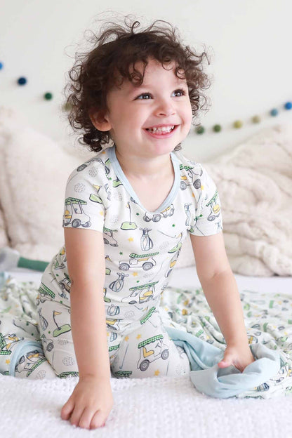 Country Club Cuties Two Piece Pajama Set | Blue