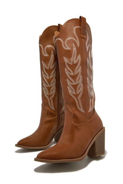 Exclusive Performance Cowgirl Boots - Tan