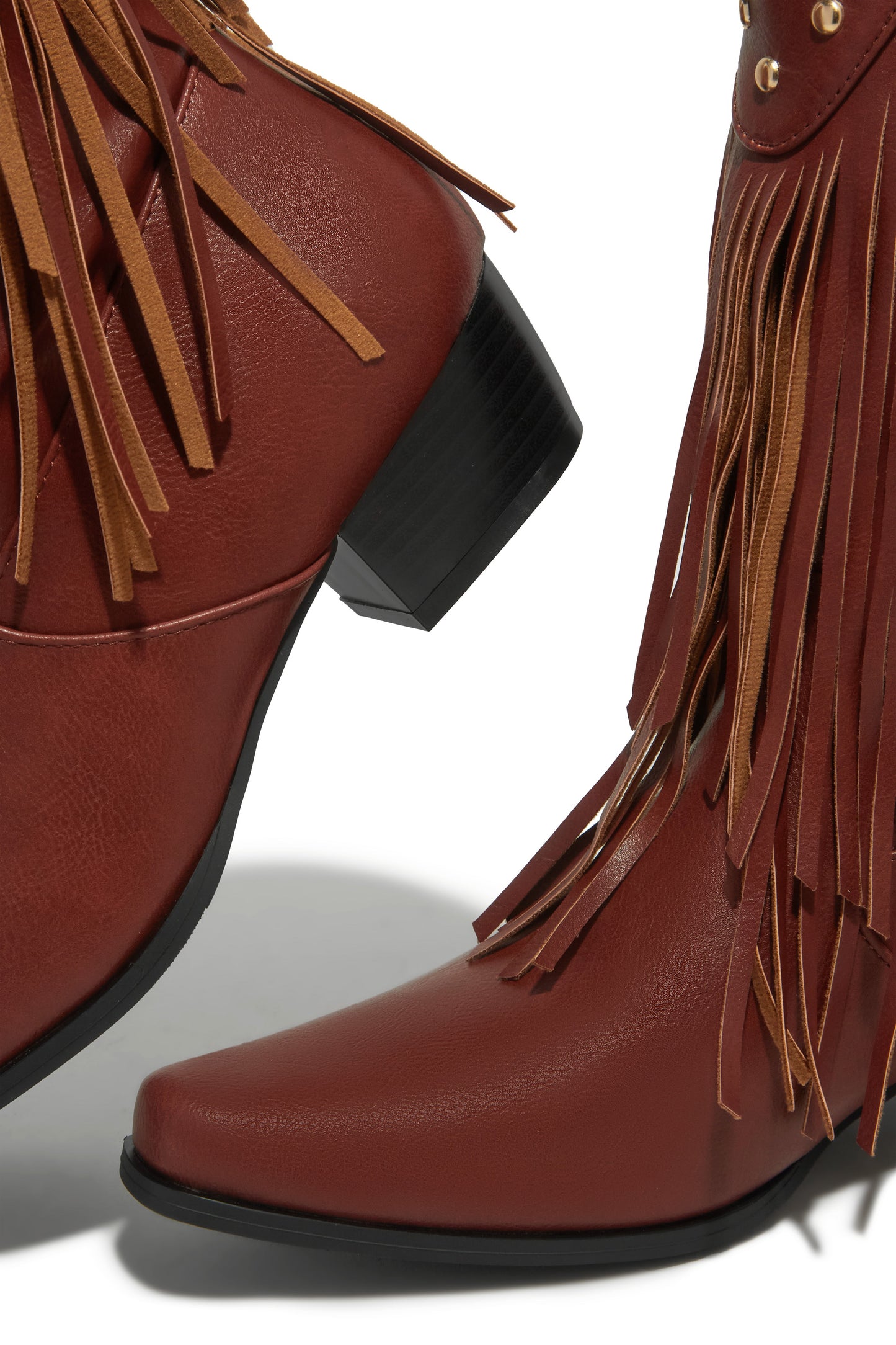 Bayley Fringe Cowgirl Boots - Brown