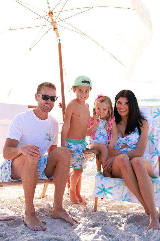 Blue Lagoon Dad Graphic Tee | White