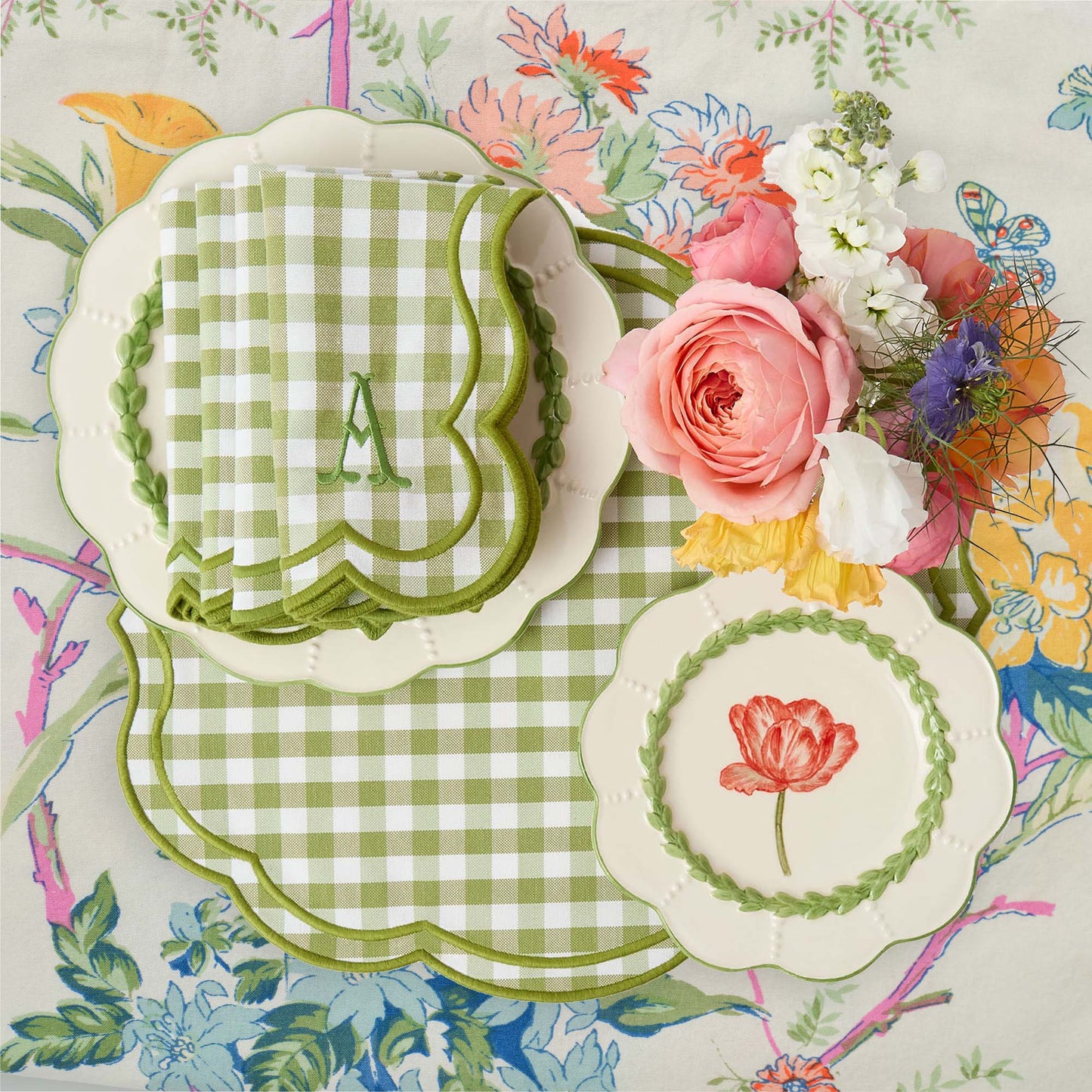 Green Eloise Gingham Napkins (Set of 4)