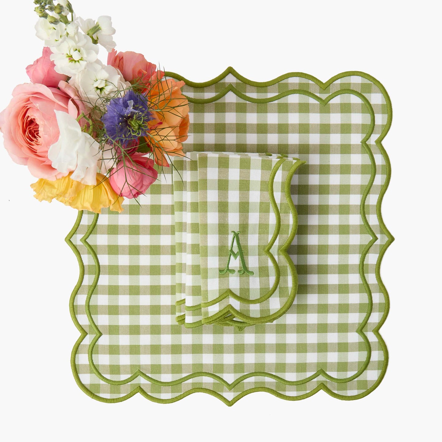 Green Eloise Gingham Napkins (Set of 4)