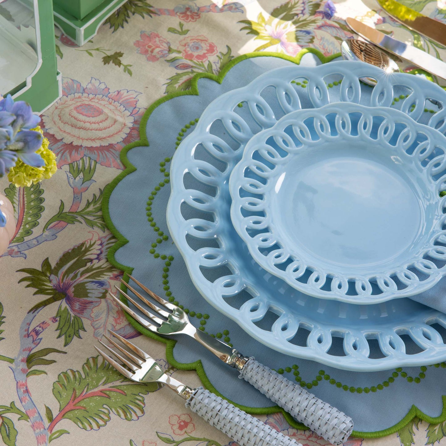 Soft Blue Lace Starter Plate
