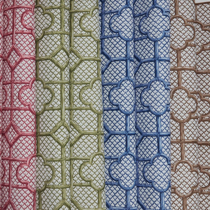 Chestnut Brown Bamboo Trellis Fabric