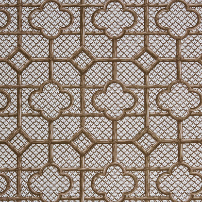 Chestnut Brown Bamboo Trellis Fabric