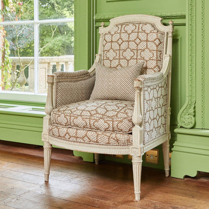 Chestnut Brown Bamboo Trellis Fabric