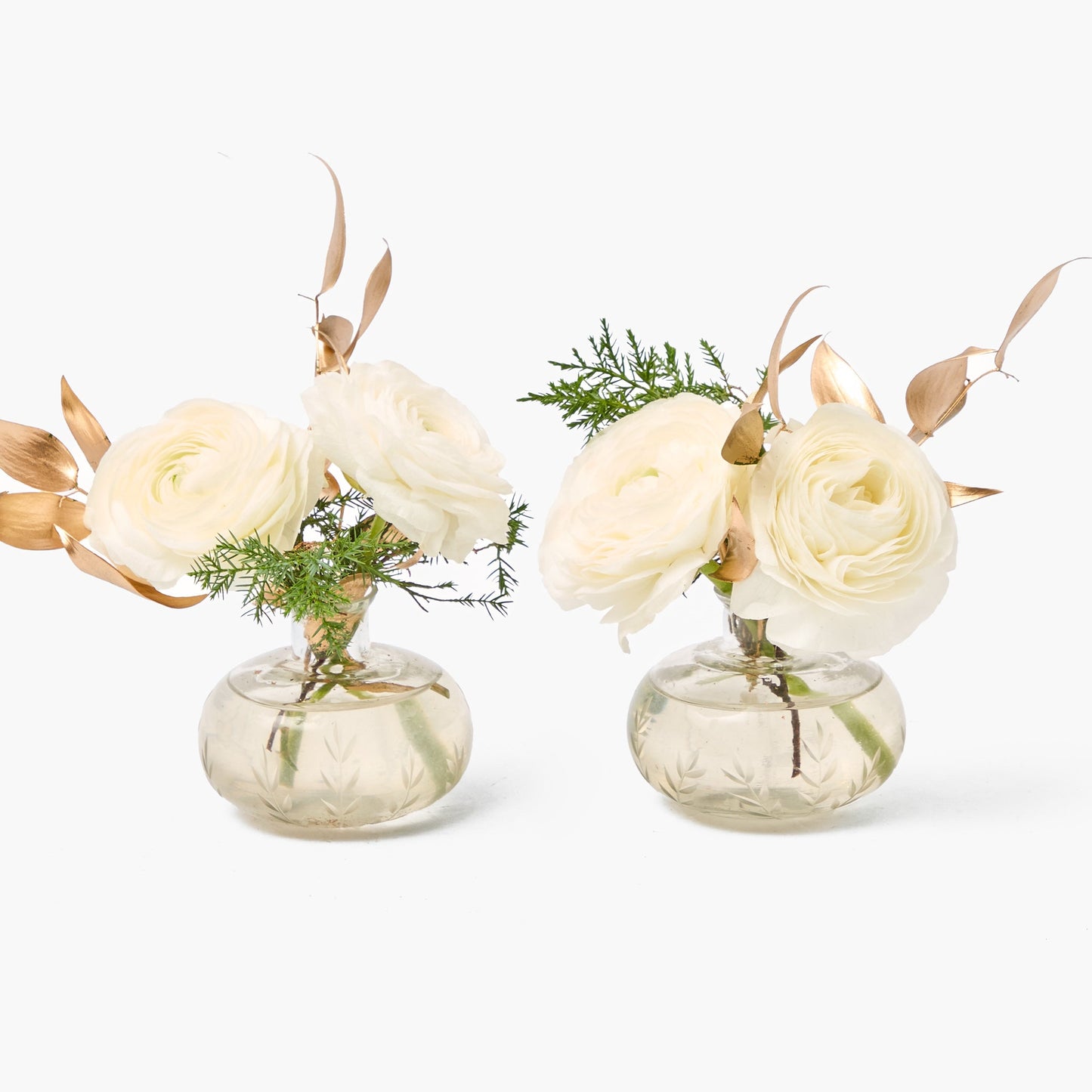 Engraved Vases (Trio)