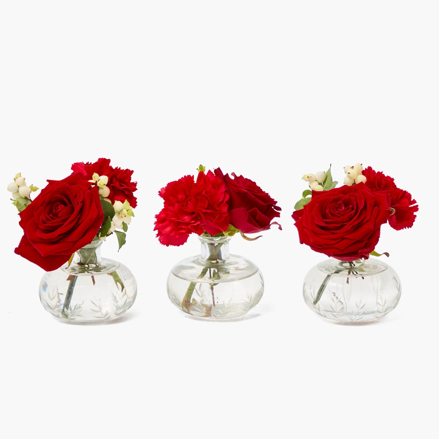 Engraved Vases (Trio)