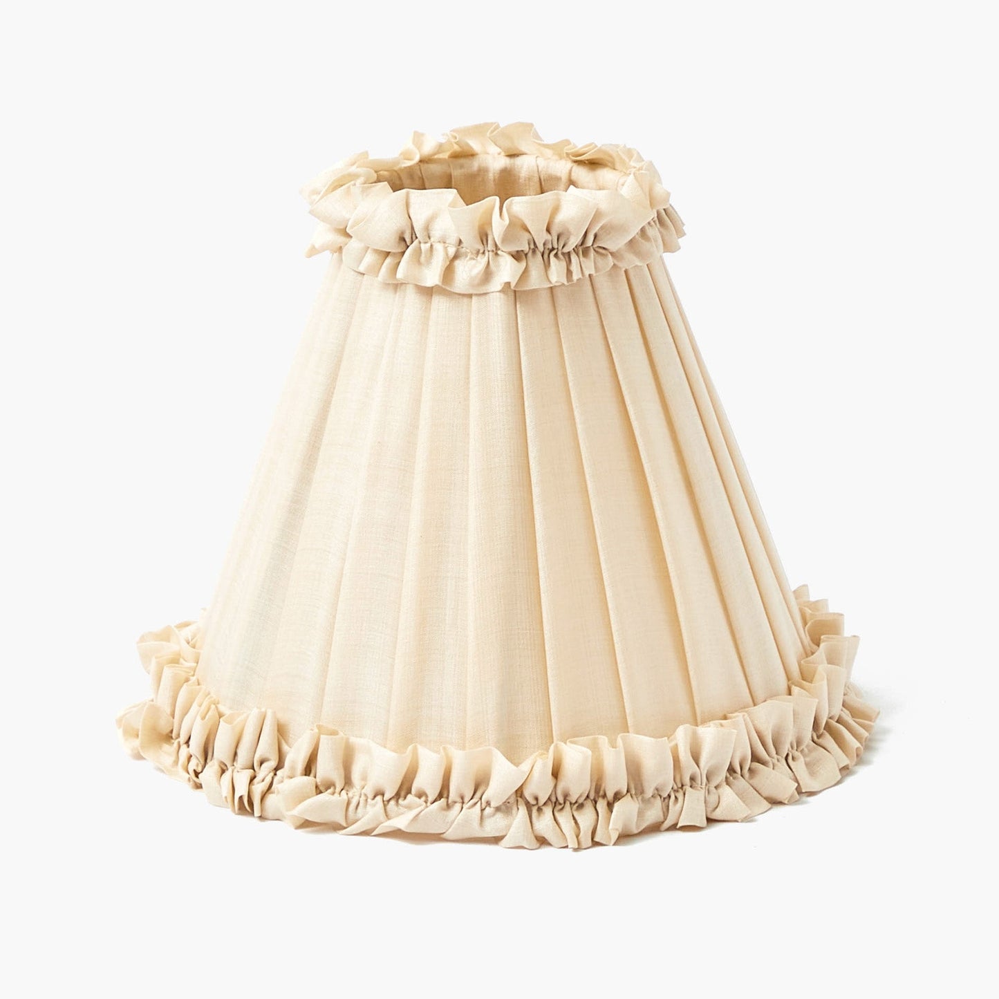 Olive Parrot Rechargeable Lamp with Cream Silk Frilled Shade (18cm)