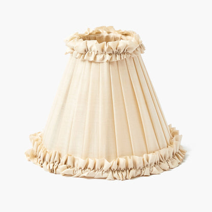 Olive Parrot Rechargeable Lamp with Cream Silk Frilled Shade (18cm)