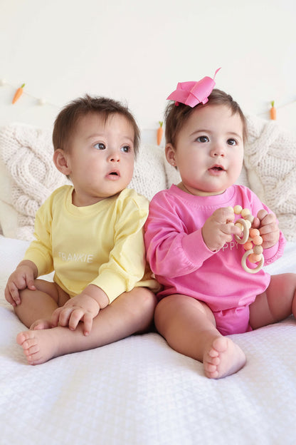 Personalized Long Sleeve Bubble Romper | Spring