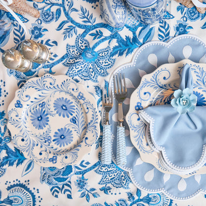 Blue Flowers Starter Plates (Set of 4)
