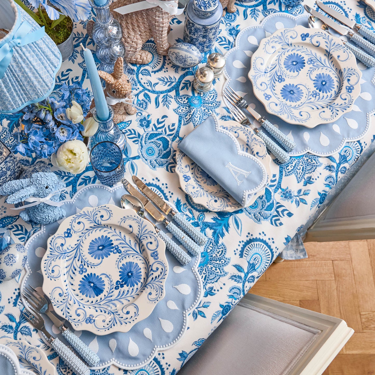 Blue Flowers Dinner Plate