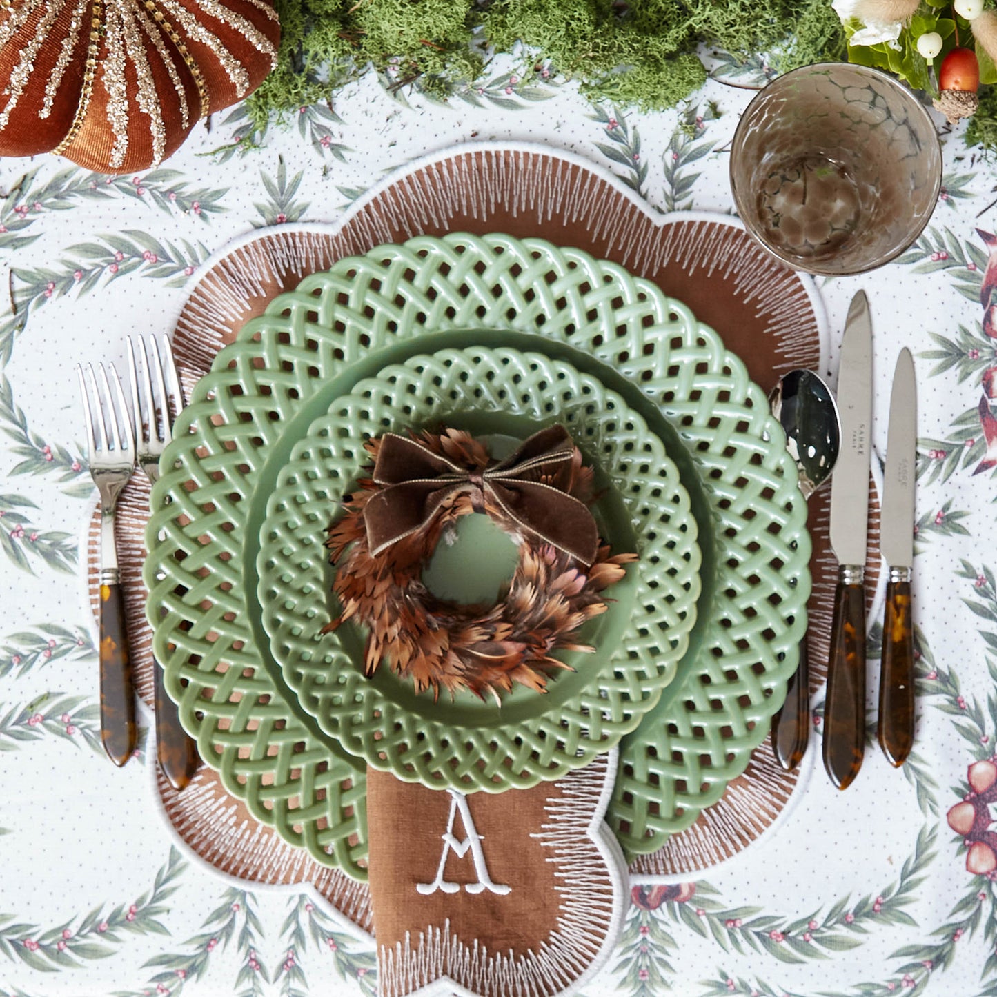Caramel Alathea Linen Placemats (Set of 4)