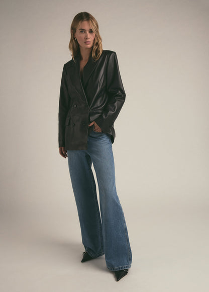 THE AGNES LEATHER BLAZER