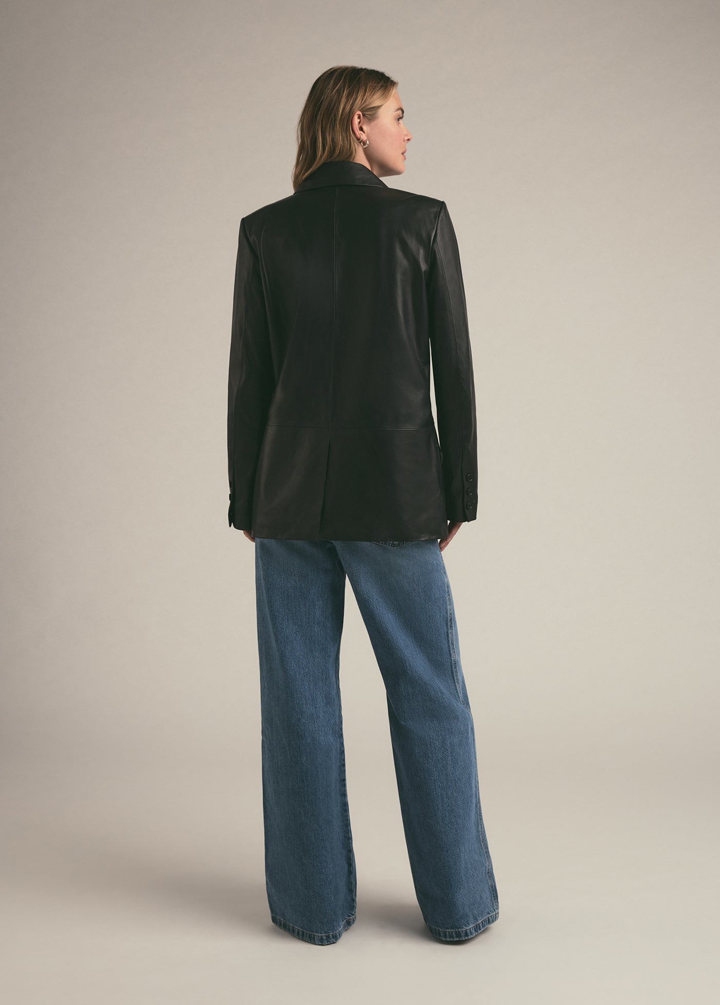 THE AGNES LEATHER BLAZER