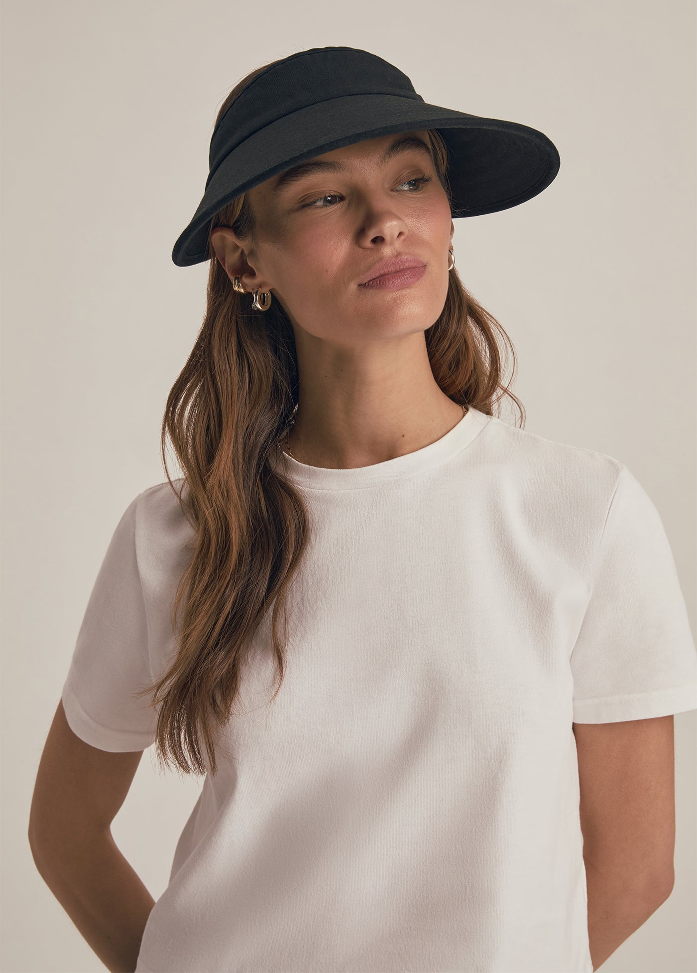 VISOR WITH EMBROIDERED LOGO