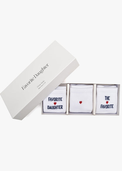 THE FAVORITE DAUGHTER HEART SOCK BOX SET
