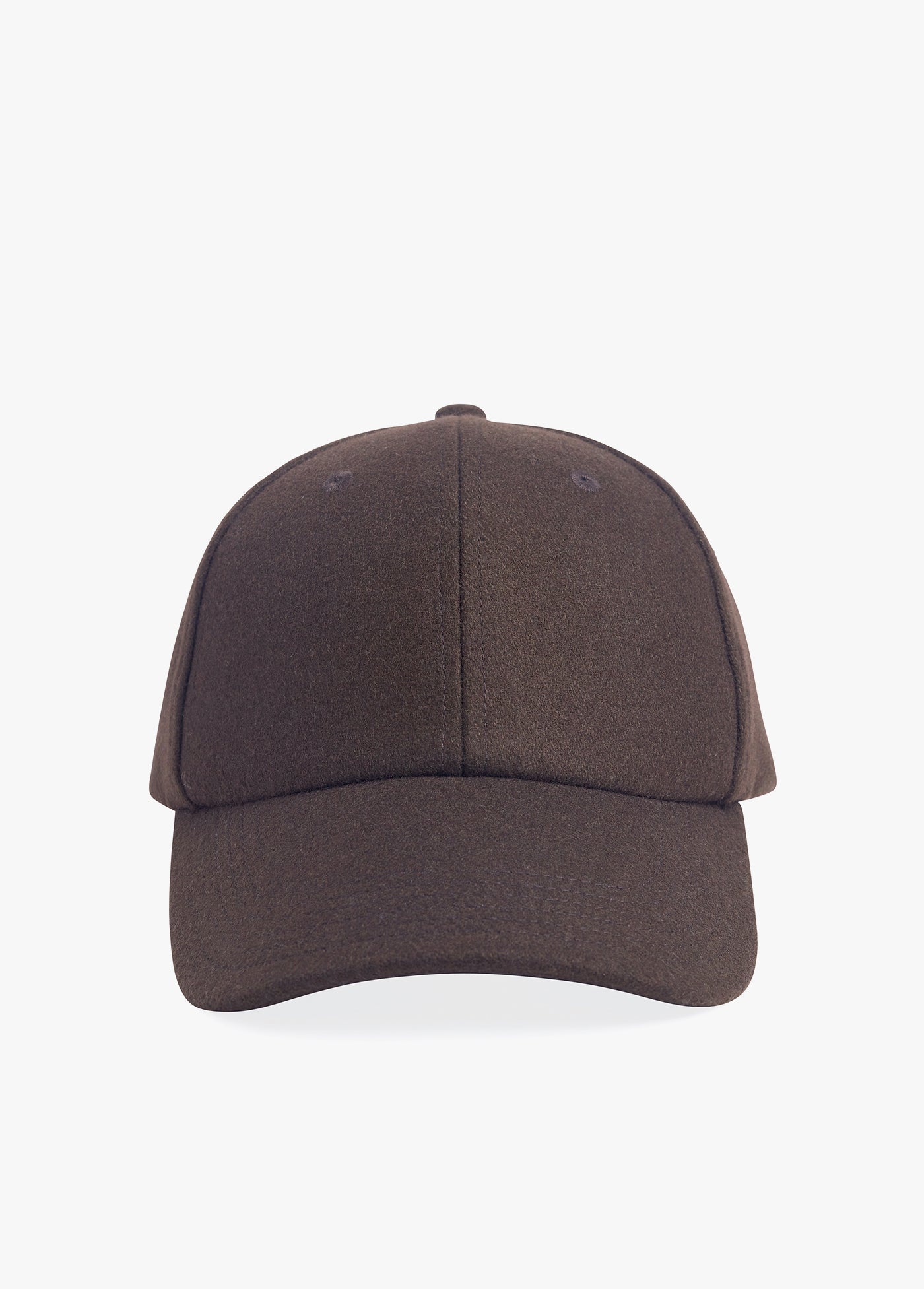 WOOL BASEBALL CAP WITH LEATHER STRAP