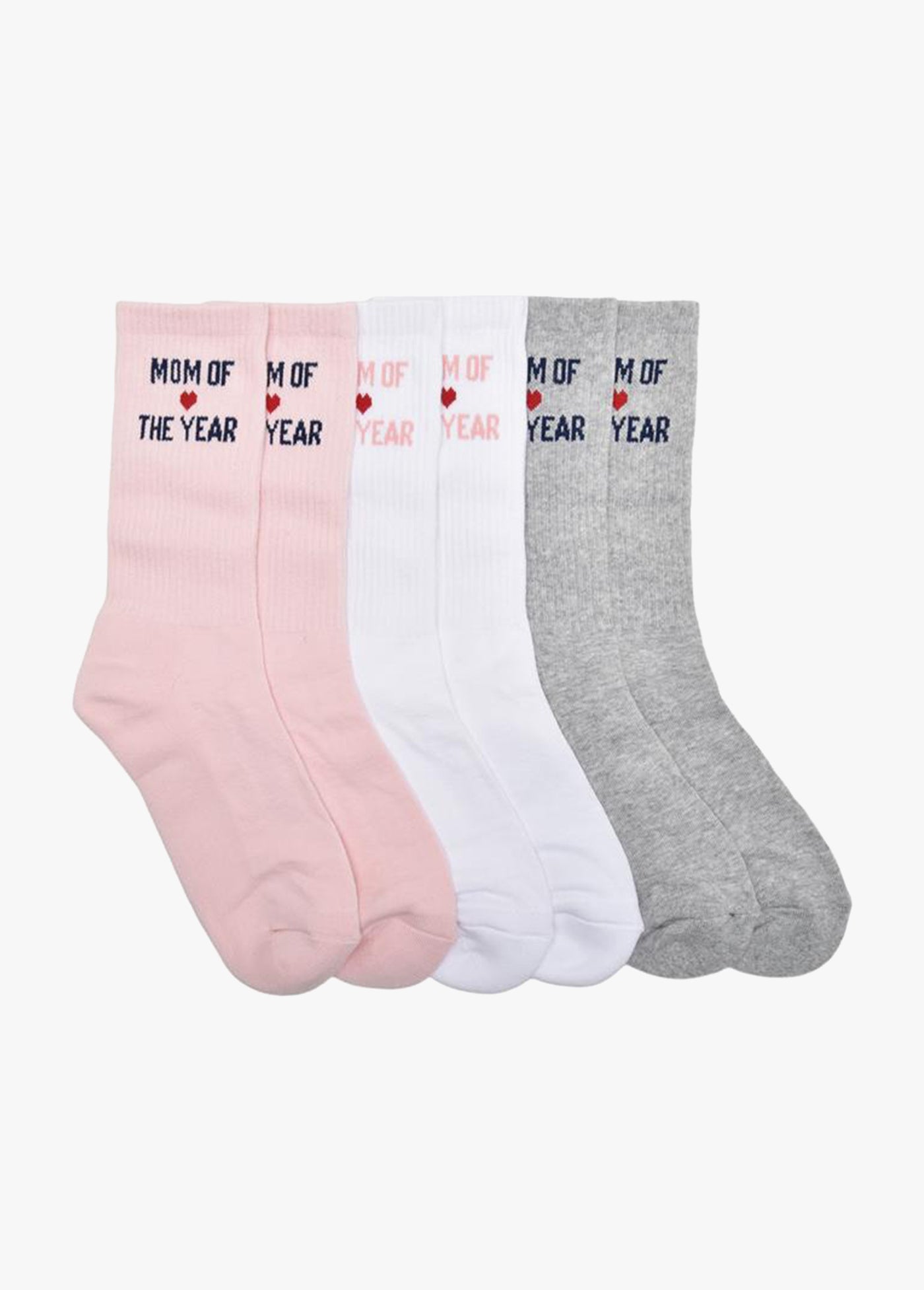 THE MOM OF THE YEAR HEART SOCK SET