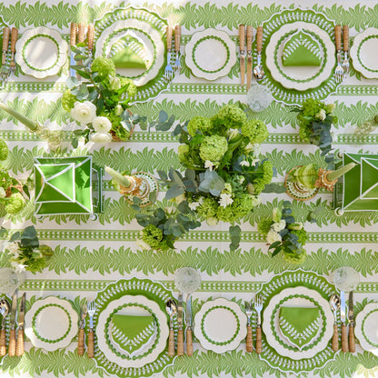Green Laurel Dinner & Starter Plates (Set of 8)