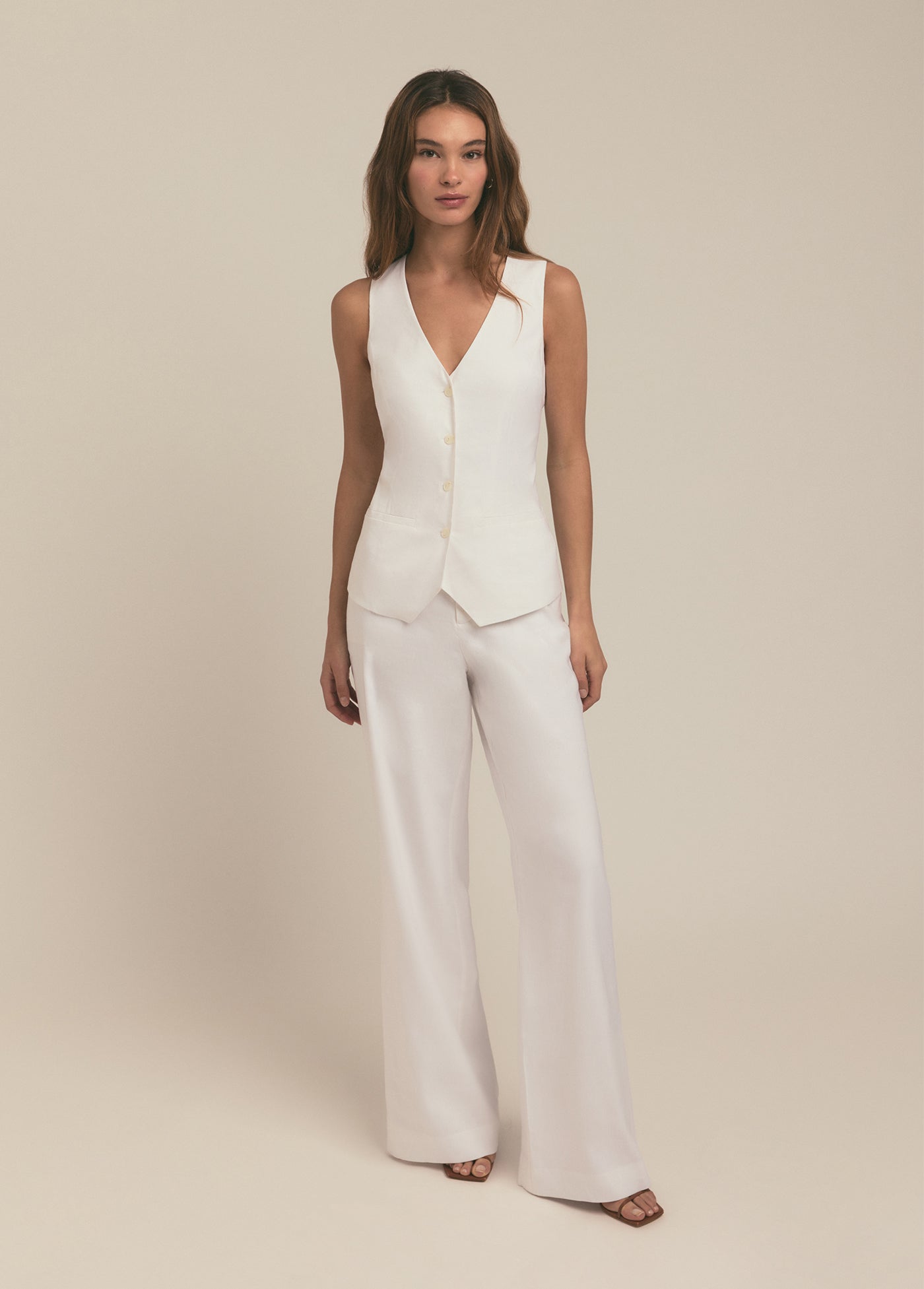 THE JONES LINEN WIDE LEG PANT