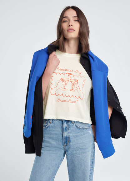 THE CROPPED DRUNK LUNCH TEE