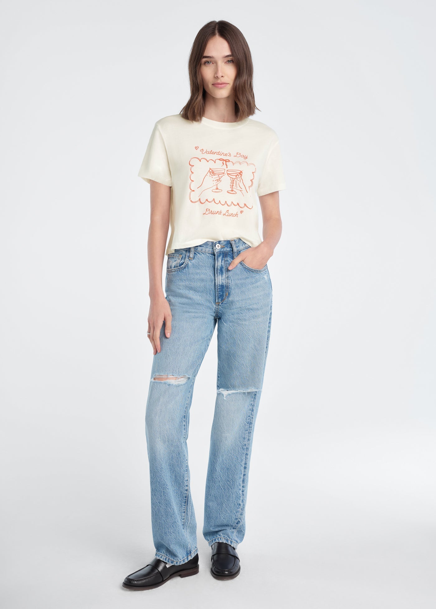 THE CROPPED DRUNK LUNCH TEE