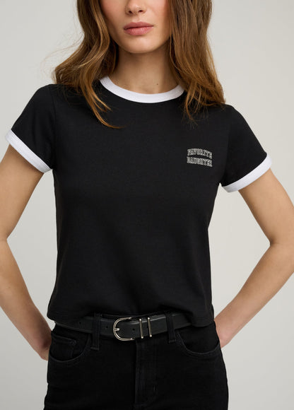 THE CROPPED FAVORITE DAUGHTER RINGER TEE