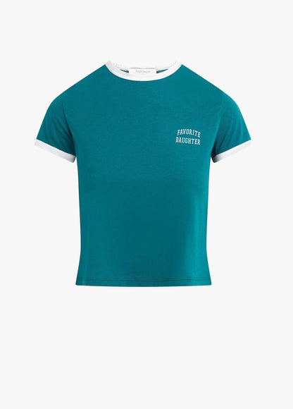 THE CROPPED FAVORITE DAUGHTER RINGER TEE