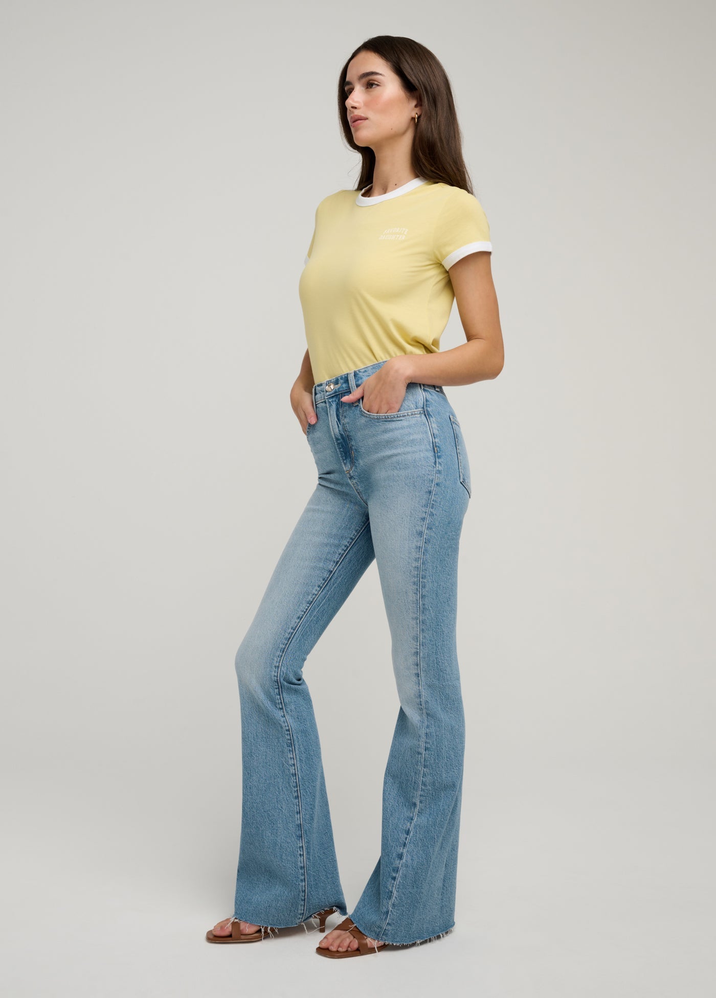 THE CROPPED FAVORITE DAUGHTER RINGER TEE