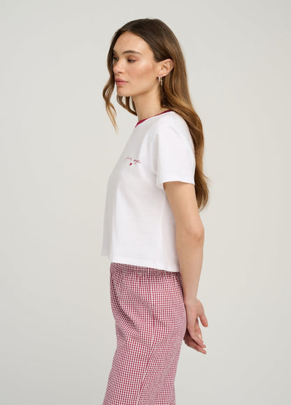 THE CROPPED SIGNATURE CHEST LOGO TEE