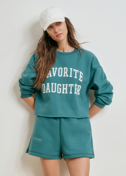 THE FAVORITE DAUGHTER EMBROIDERED SWEAT SHORT