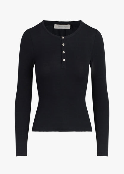 THE HENLEY RIBBED LONG SLEEVE