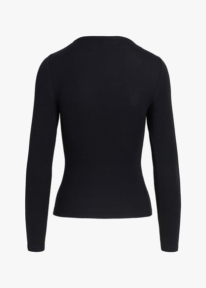 THE HENLEY RIBBED LONG SLEEVE